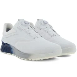 Ecco S-Three Boa Golf Shoes White/Blue Depths 8 Ecco S-Three Boa Golf Shoes White/Blue Depths -Ecco ecco s three boa golf shoes white blue depths pair itempicture