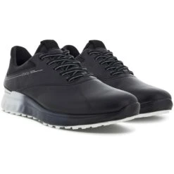 Ecco S-Three Golf Shoes Black/Concrete 8 Ecco S-Three Golf Shoes Black/Concrete -Ecco ecco s three golf shoes black concrete pair itempicture