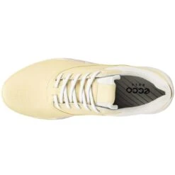 Ecco Women's S-Three Golf Shoes Straw/White -Ecco ecco womens s three golf shoes straw white top itempicture